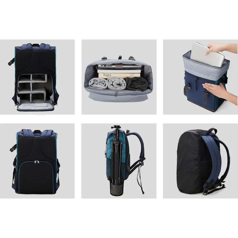 BAGSMART для мужчин многофункциональная камера рюкзак DSLR сумка 15 6 ноутбуки