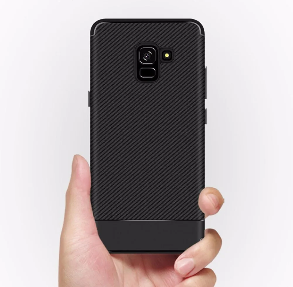 Ultra Thin Soft Case For Samsung Galaxy A8 2018 Cover Plus Carbon Fibre Silicone |