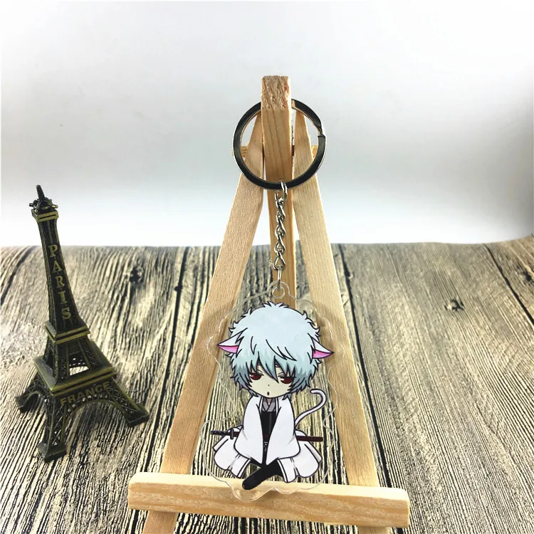5 Аниме Gintama брелок Sakata Gintoki Kagura Hijikata Toushirou Okita Sougo Милый Забавный мультяшный акриловый брелок Подвеска ювелирные изделия - Цвет: 5