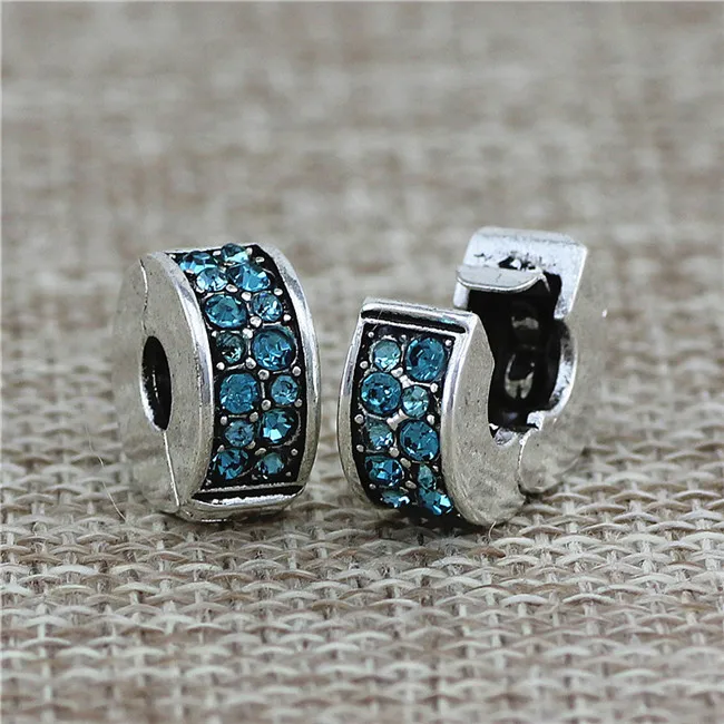 5 стильных защитных стопор pave cz Подходит для стильных браслетов Pandora бусины для изготовления ювелирных изделий подходящие амулеты Браслеты для женщин - Цвет: K1 55