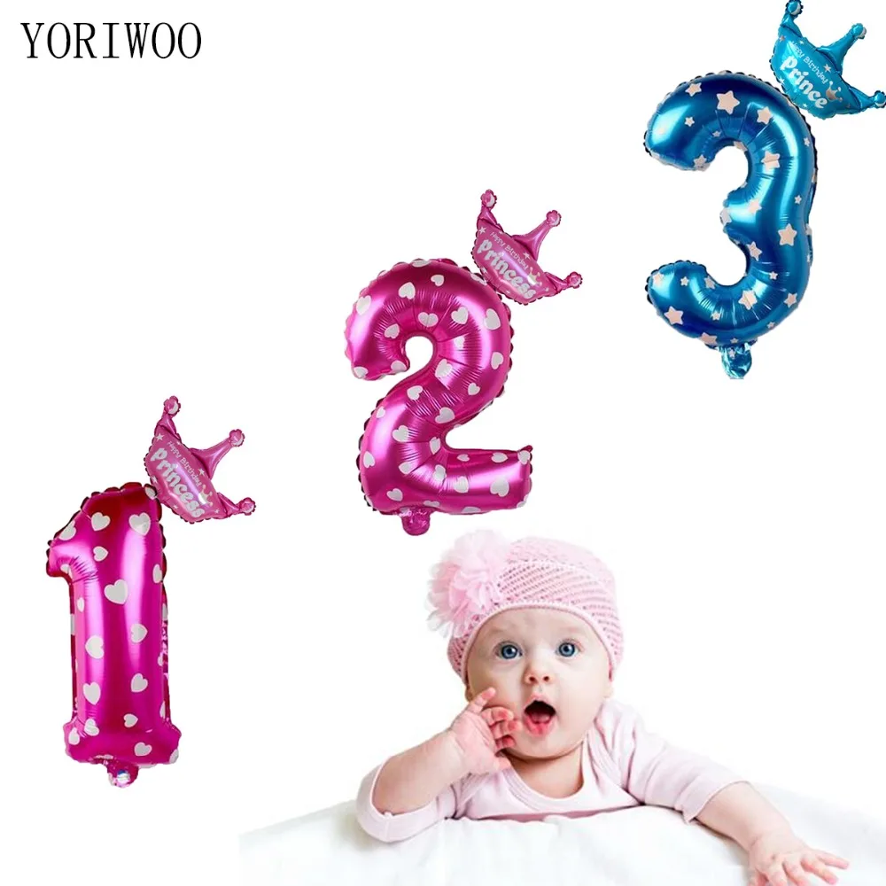 Йориу 30 дюймов Babyshower синий розовый номер фольгированные гелиевые шары 1 2 3 4 5 6 7 8 9