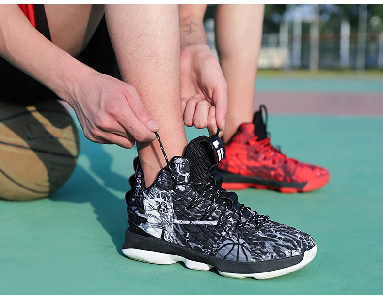 Новые Высокие баскетбольные кроссовки Lebron James 13 со шнуровкой, амортизирующие противоударные парные туфли для бега, спорта на открытом воздухе