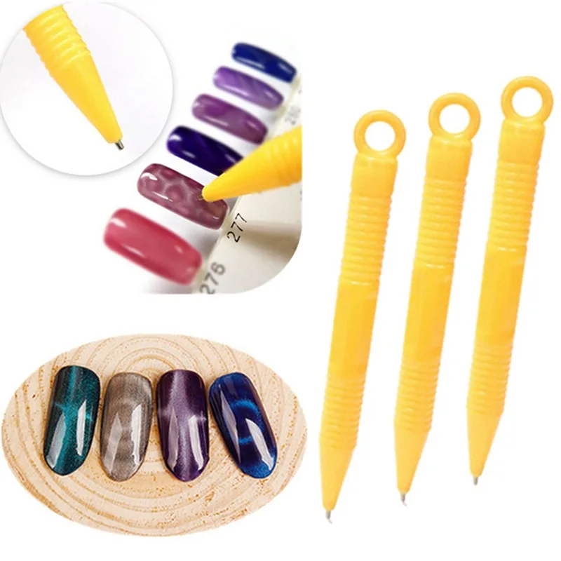 1 шт. Желтая Магнитная ручка кошачий глаз для дизайна ногтей|nail tools|magic nailnail printer |