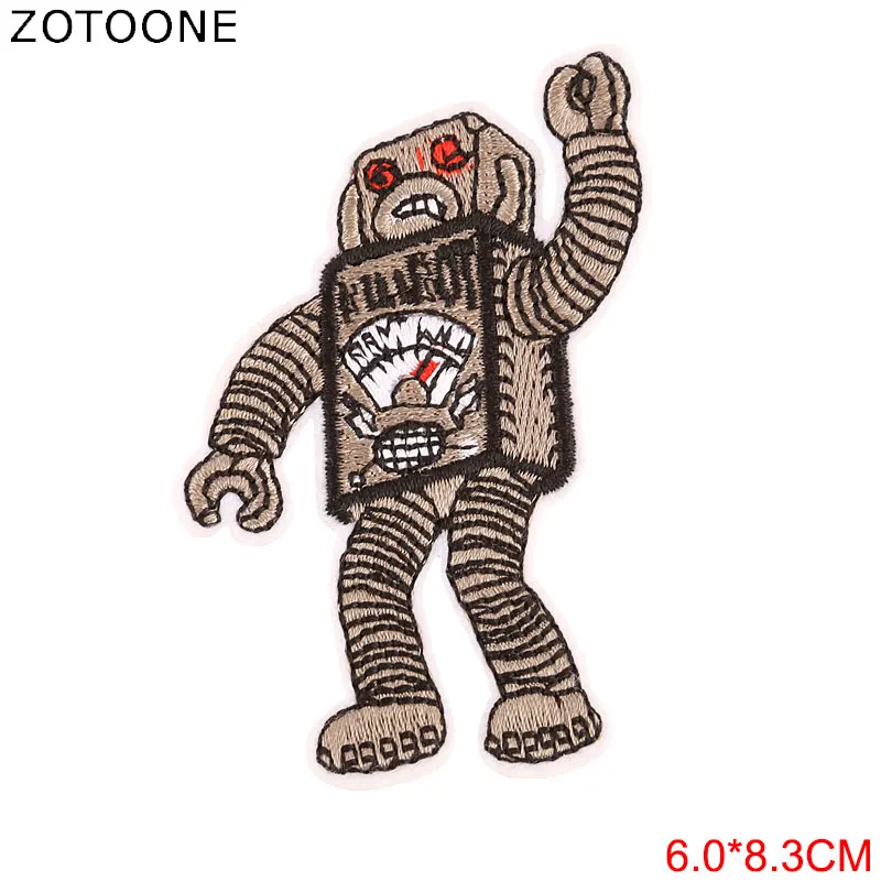 ZOTOONE палец робота железа на патчи для аппликация одежду войлочный вышитый