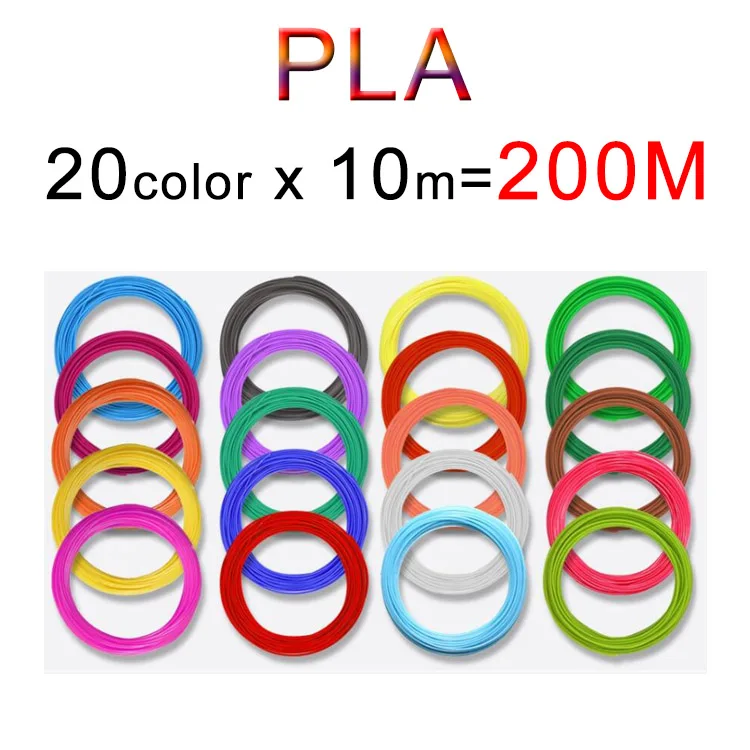 200M PLA KYY 3D ручка оригинальная DIY 3D печать Ручка с 100 м ABS/PLA нить креативная игрушка подарок для детей дизайн рисунок - Цвет: 200M PLA