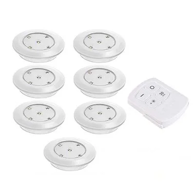 7 lamp 1 controller Беспроводной затемняемый сенсорный датчик Светодиодная подсветка под шкаф светодиодный шайба светильник s настенный светильник шкаф кухонный ночной Светильник - Цвет: 7 lamp 1 controller