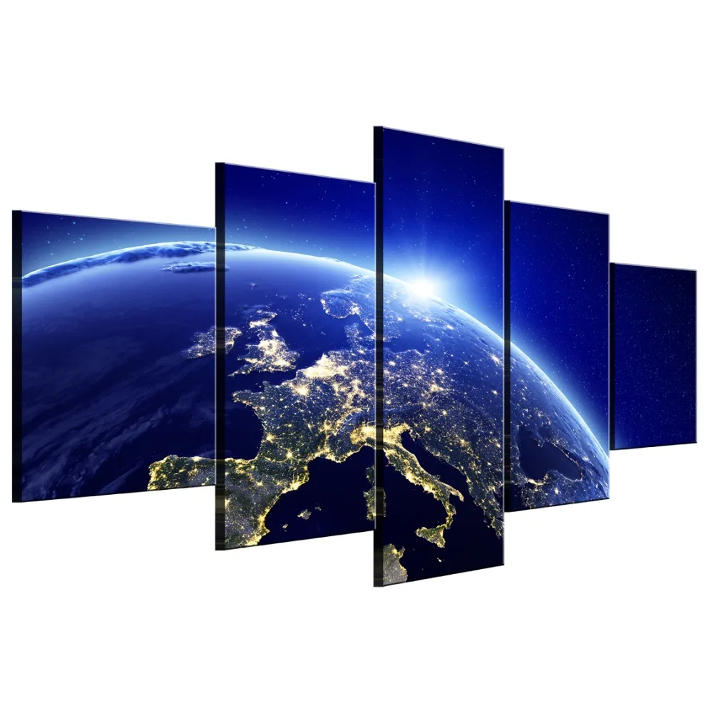 Новинка 5 шт. на холсте космическое пространство земля Современная декоративная