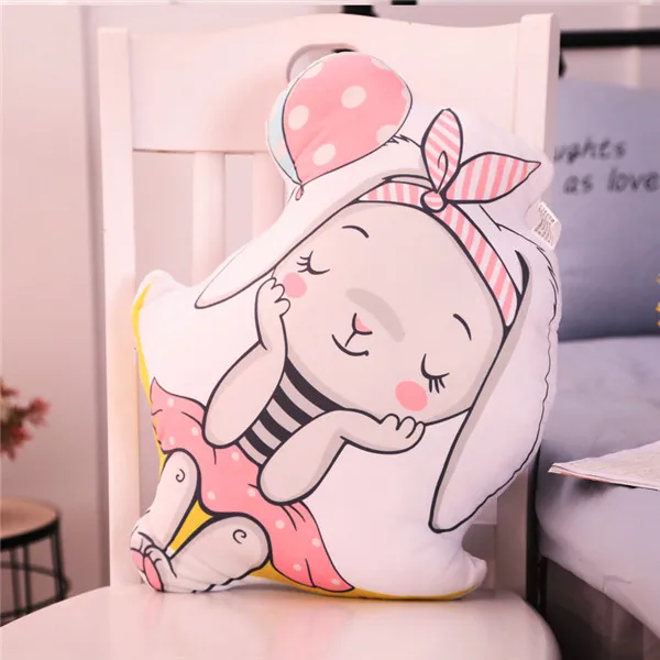Rabbit 1 шт. Kawaii Bear плюшевая подушка медведь слон кролик лиса свинья подушка игрушки милые животные Подушка Дети Девочки Подарки - Цвет: Rabbit