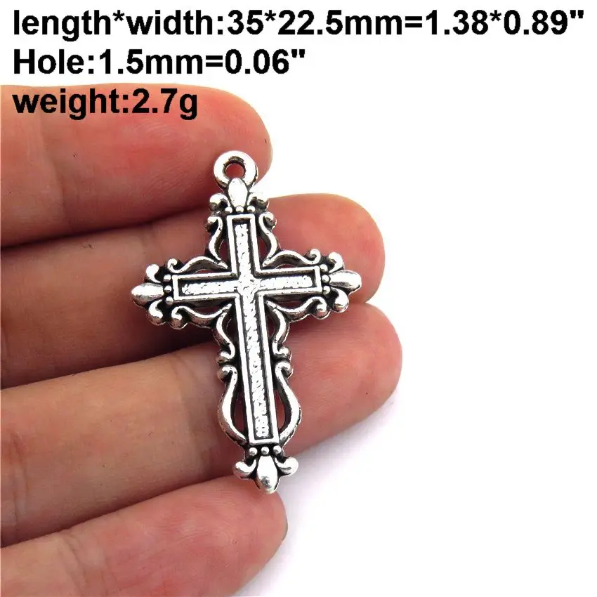 No41-5pcs 21714 Винтажный серебряный крест, крылья Иисуса, подвески, Подвески для изготовления ювелирных изделий, ручная работа, подвески, сделай сам, ожерелье, No25-48 - Окраска металла: No41-5pcs