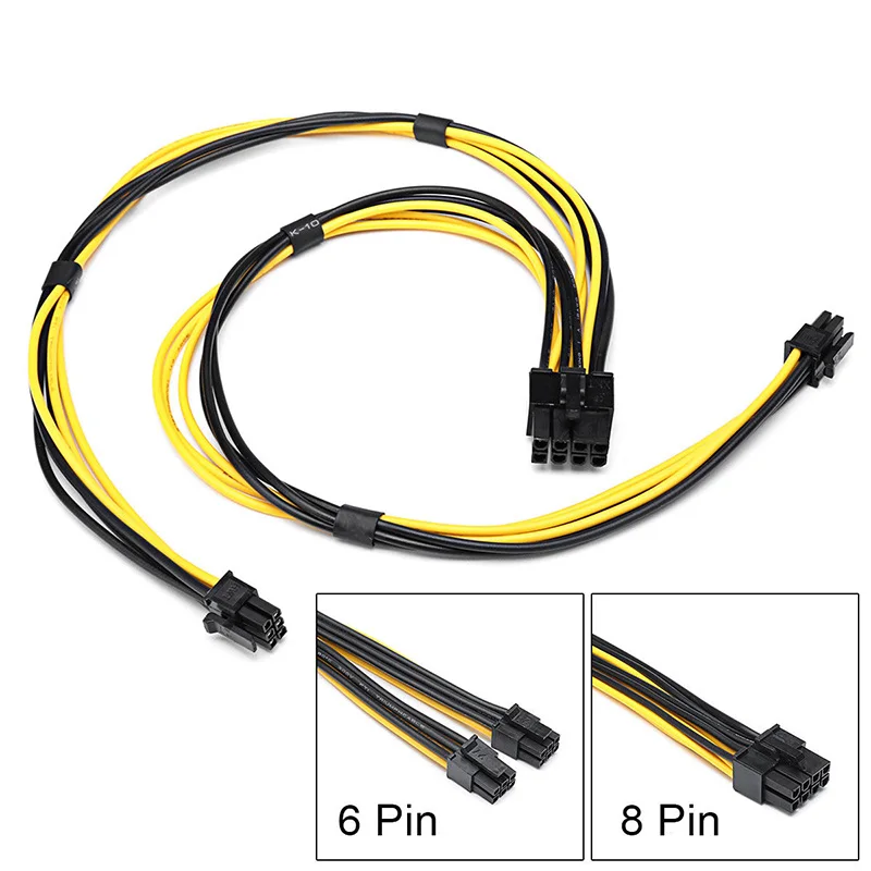 2019 горячий 18AWG двойной мини 6 Pin к 8 Мужской PCI-E кабель питания для Mac Pro видеокарта DOY