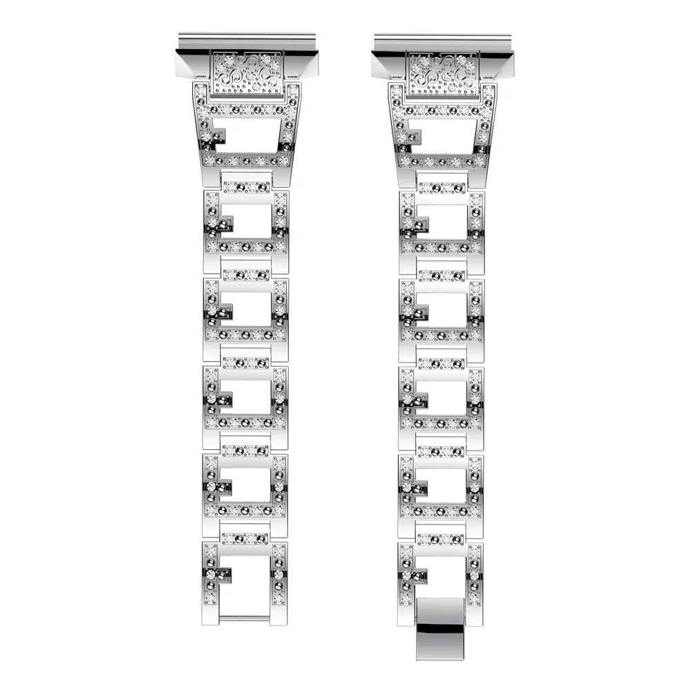 Умный браслет 23 мм для Fitbit Blaze сплав стальные часы полосы умные аксессуары горный хрусталь браслет ремешок с металлической рамкой чехол