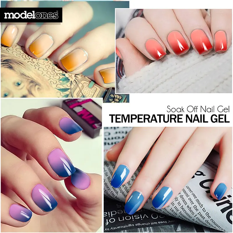 2016 Hot Sale Color Nail Gel Polish LED UV Soak off Long Lasting Varnish Temperature Change gel Art 7ML | Красота и здоровье