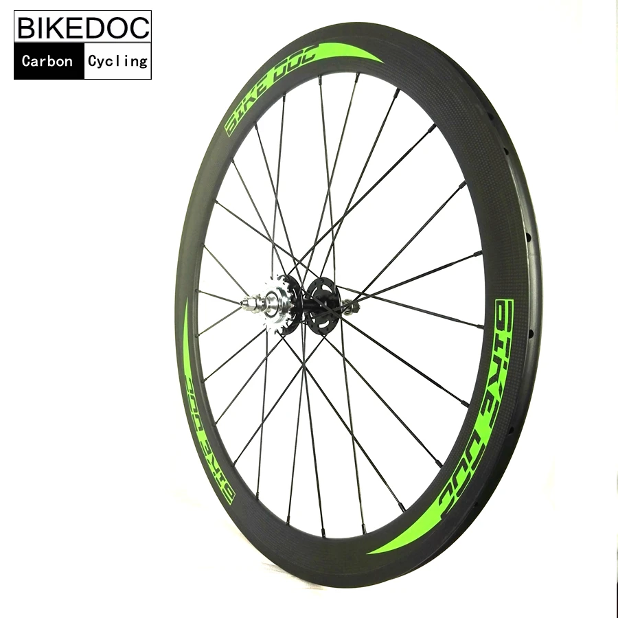 BIKEDOC Углеродные трековые велосипедные колеса 50 мм трубчатые Roue Velo Fixie с