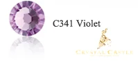 341 Violet Кристалл замок класс 5а шелк горячей фиксации страз Erinite железо на камне прозрачный Бирюзовый Кобальт Diy Стекло горячей фиксации Стразы - Цвет: 341 Violet