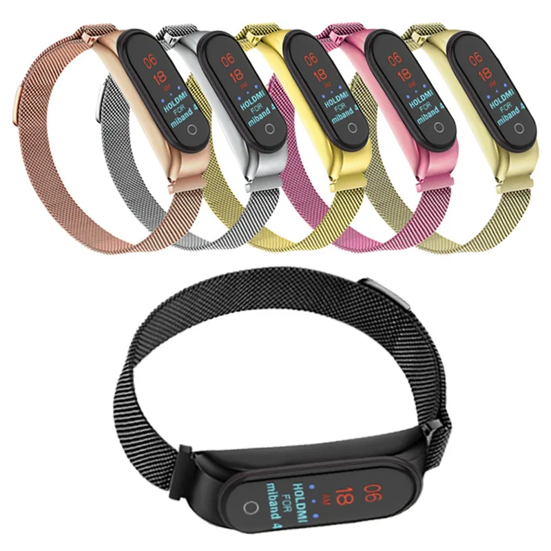 Mi band 4 браслет mi lanese магнитный ремешок для Xiaomi Band смарт металлический Сменный