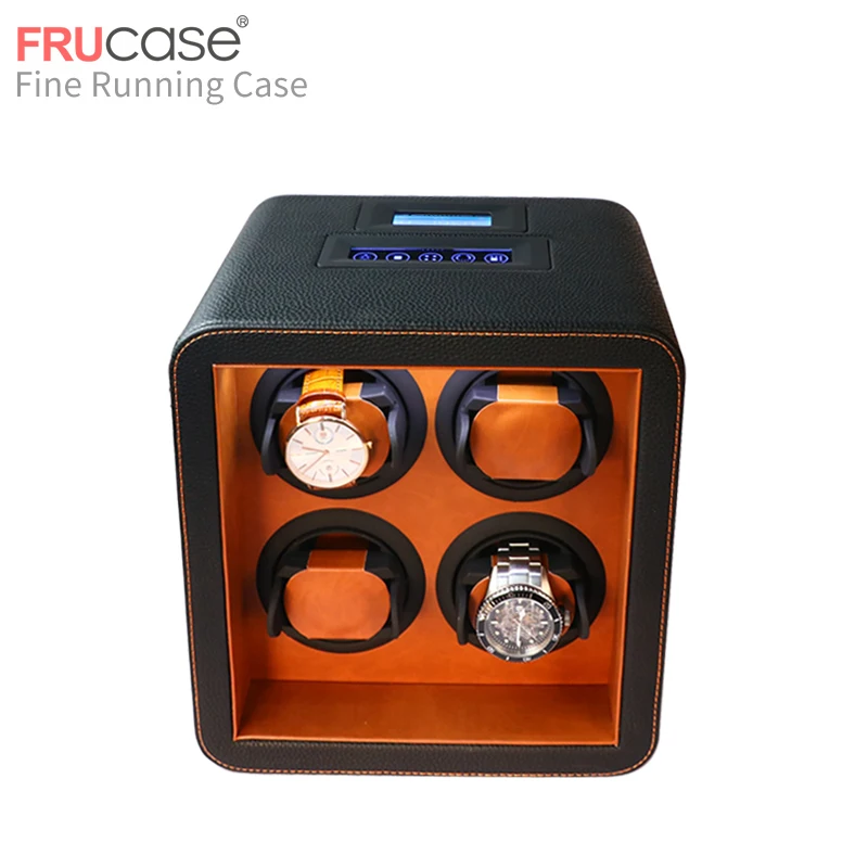 FRUCASE часы winder box часы дисплей шкаф часы коллектор с светодиодный дисплей с сенсорным экраном