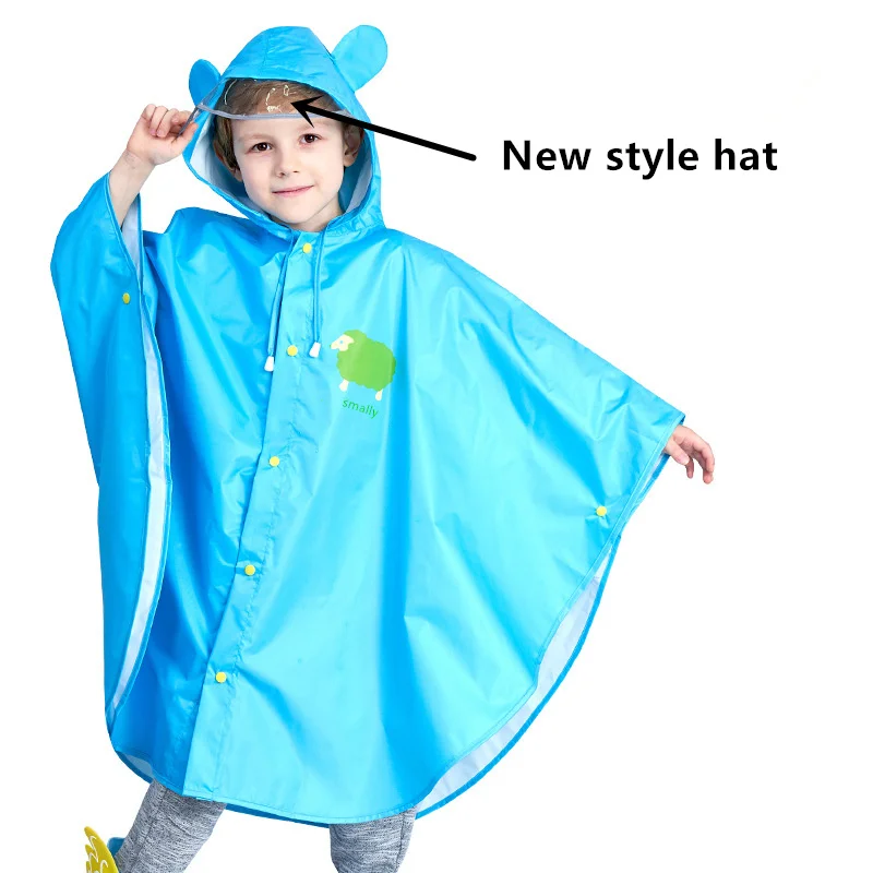 New style blue Kocotree дождевик для детей с героями мультфильмов; непромокаемый дождевик для девочек; непромокаемое пончо для мальчиков; дождевик для детского сада; детский дождевик - Цвет: New style blue