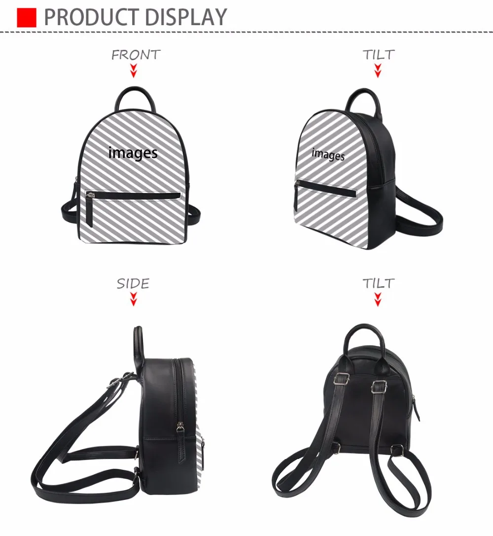 

Customized Women Backpacks Teenager 2018 PU Backpack African Traditional Mini Mochila Bag Preppy Student Girls Leather Schoolbag