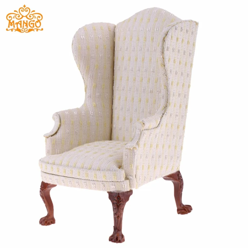 1/6 Dollhouse Living Room Furniture Wing Chair Single Couch Sofa for 1:6 Doll House Decor Kids Classic Birthday Gift Collect | Игрушки и