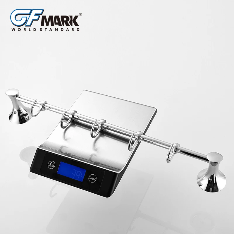 GFmark регулируемые настенные крючки хромированная вешалка из цинкового сплава