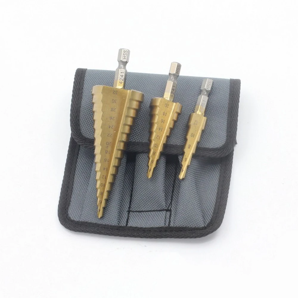

3PCS Drill Bit Hex Shank Titanium Nitride Coated Carbide Glass Drill Bit Screw Extractor Tool Kit Carbide Glass Drill Bit Set