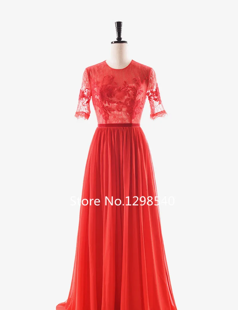 Sexy Кружева Вечернее Платье С Длинным 2017 Реальные Фото Аппликация Couture Вечерние