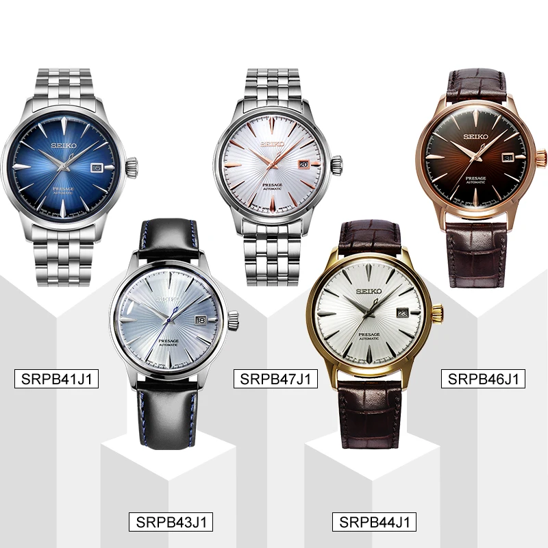 Мужские деловые часы Seiko 100% оригинальные Автоматические наручные нержавеющая