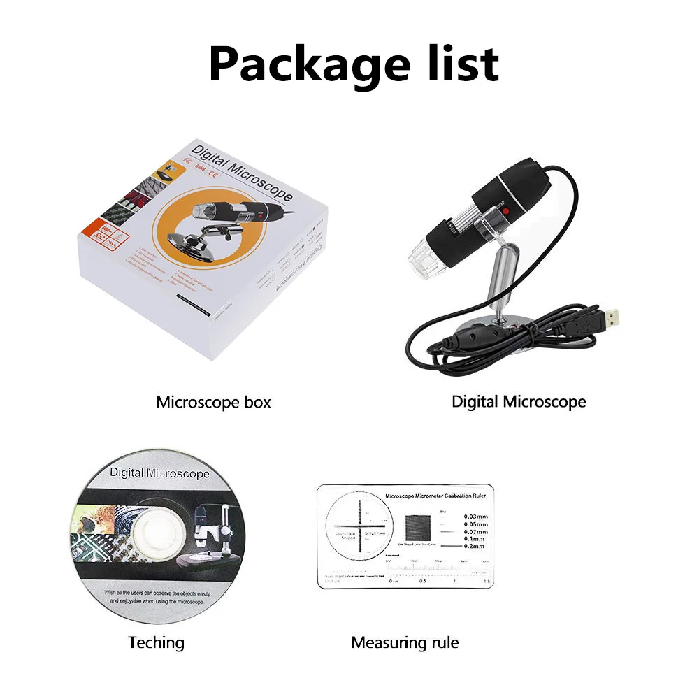 Vastar цифровой микроскоп светодиодный USB эндоскоп 1000X 1600X 500X 8|Микроскопы| |