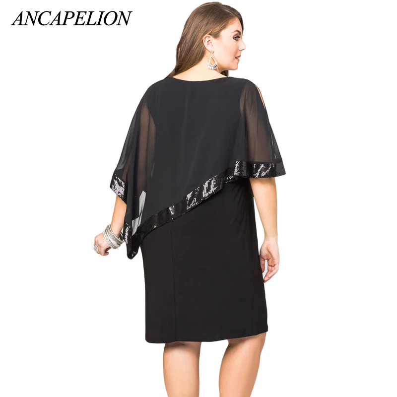 Ancapelion 2019 3xl 4xl 5xl черный облегающий офисный Карандаш Мини женское свободное