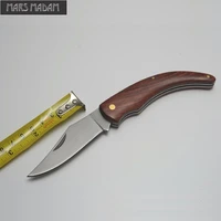 mini folding knife key knife wooden handle exquisite gift knife outdoor camping survival tool