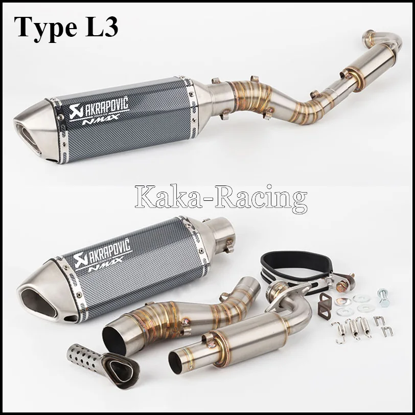 Лазерный NMAX Akrapovic мотоцикл глушитель полная система скольжения Модифицированная Соединительная труба для Yamaha NMAX 125 NMAX 155 до