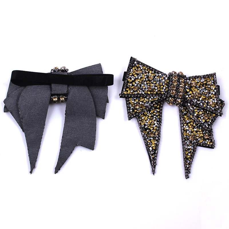 1 Pair Bowknot Crystal Decorations Shoes Clips Wedding Party Shoes Accessories Rhinstones Ornament DIY Manual Shoe Decorations
