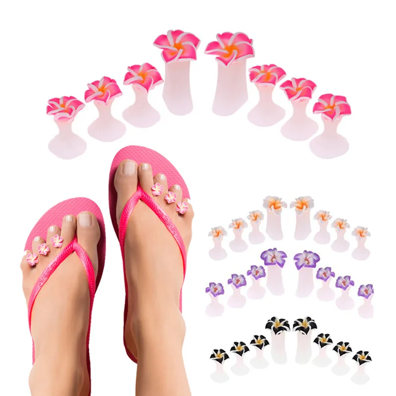 8Pcs/Set Soft Silicone Toe Separators Foot Spacers for Home and Salon Use Flower Shaped Pedicures DIY Nail Art Tools CO1027 | Красота и