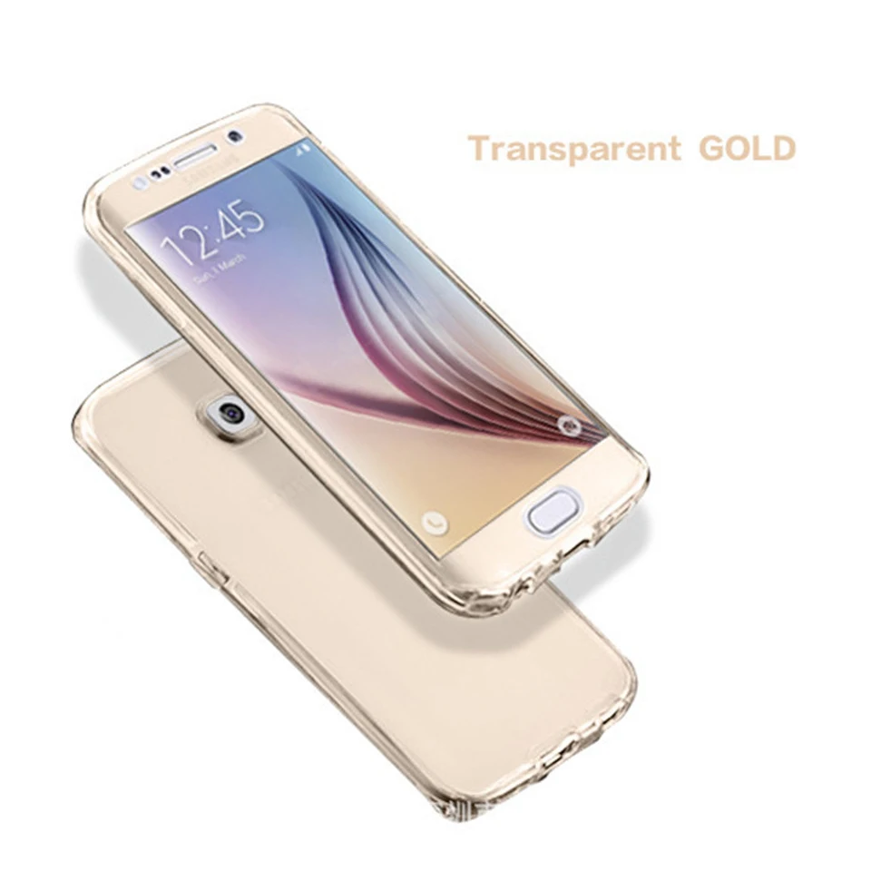 360 Full body Case For Samsung Galaxy S9 S8 A6 A8 Plus 2018 S5 S6 S7 Edge A3 A5 A7 2016 J3 J5 Pro J7 2017 Soft Clear TPU Coque |