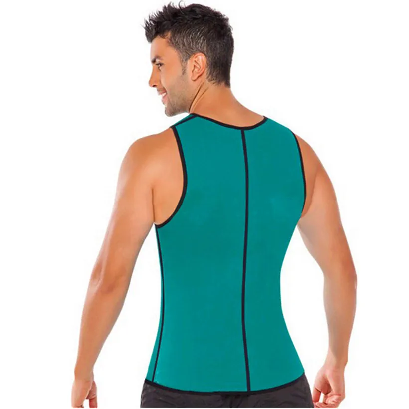 Новое поступление неопрена Body Shaper жилет для человека сделать Пот Горячая сжигания жира уменьшить Вес Сауна корсет молния Корректирующее белье черный