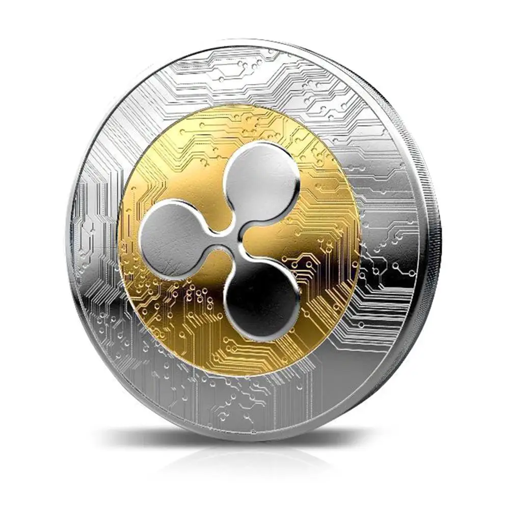 1 шт. гофрированная монета XRP CRYPTO памятная пульсация круглые коллекторы