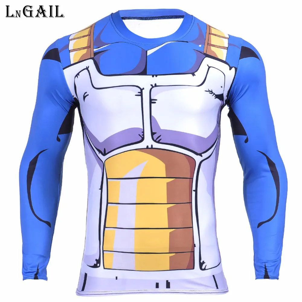 Для мужчин Длинные рукава футболка S мяч Z 3D Dragon Ball Вегета ГОКу Летний Стиль Джерси