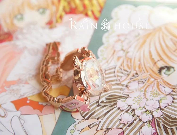 Япония Аниме Card Captor Sakura крыло со звездой леди Высокое качество часы водонепроницаемые наручные Косплей Аксессуары Реквизит