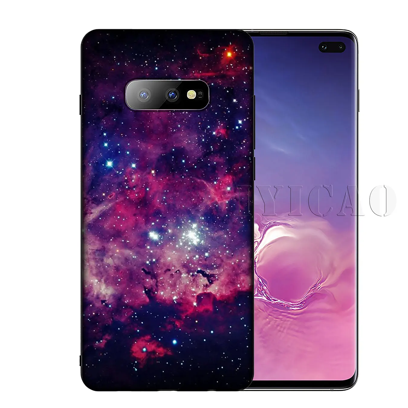 IYICAO Purple Space Star Soft Silicone Phone Case for Samsung Galaxy S20 Ultra S10 Lite S9 S8 Plus S6 S7 Edge S10e Cover |