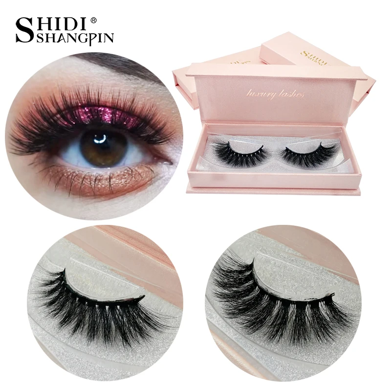 

SHIDISHANGPIN 1 Pair Fluffy Mink Eyelashes Natrual 3d Mink Lashes Soft Fake Lashes Natural Long False Eyelashes Makeup Faux Cils