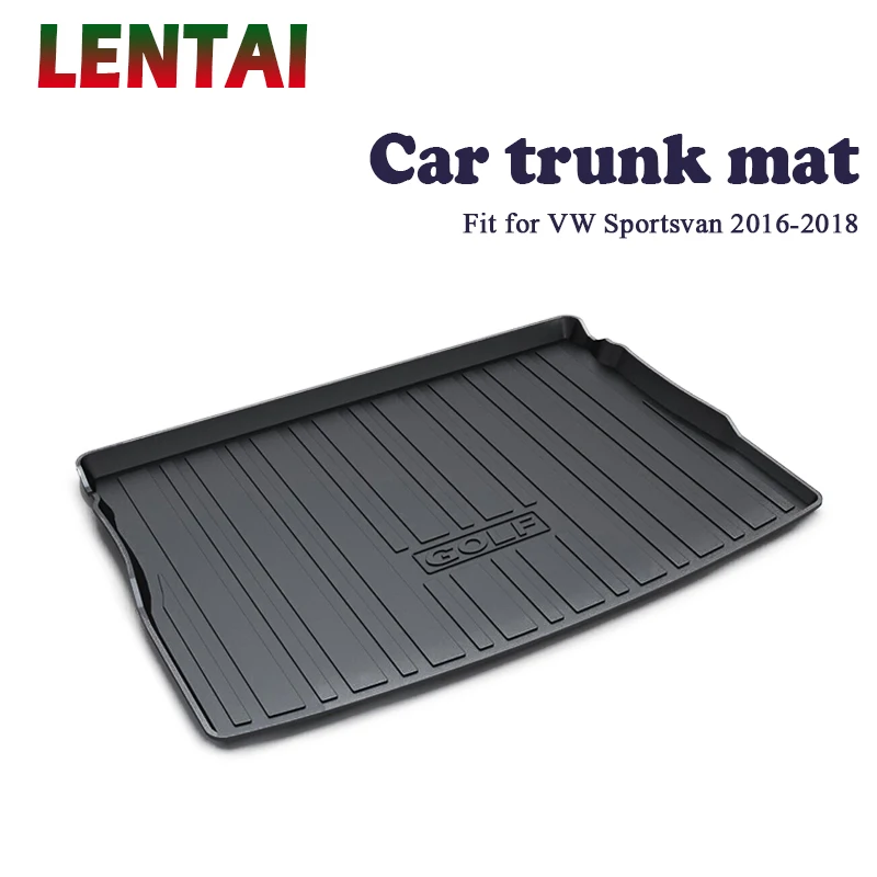 EALEN 1PC Car rear trunk Cargo mat For VW Golf Sportsvan 2016 2017 2018 Boot Liner Tray Waterproof Anti-slip mat Accessories
