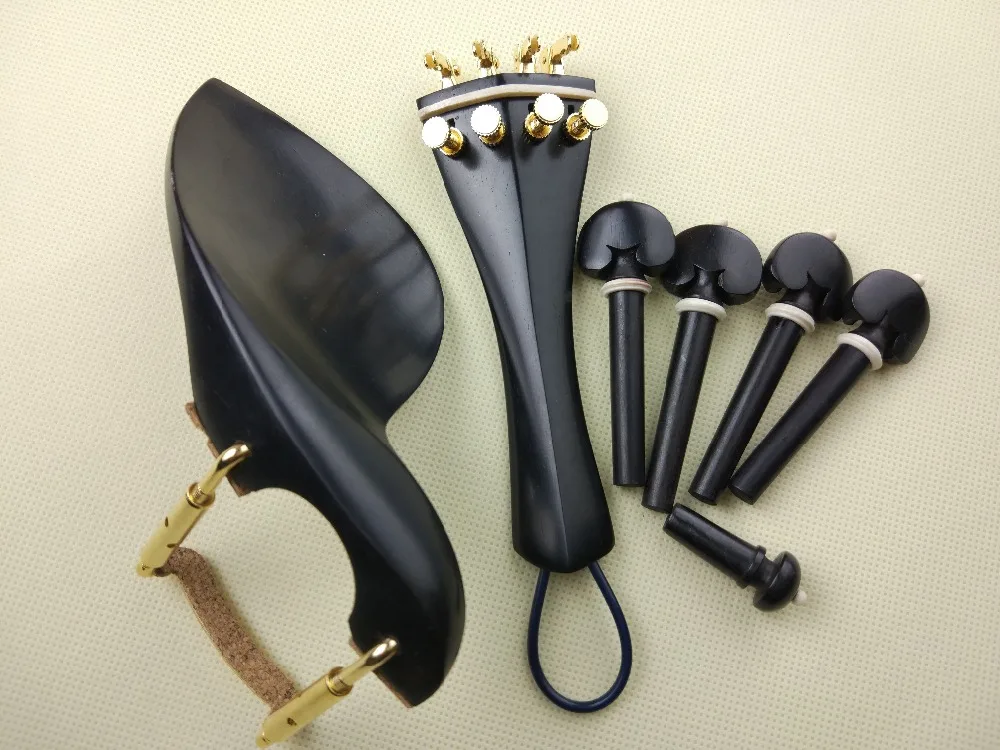 

New high quality ebony Luthier violin fittings 4/4, violin parts accessories