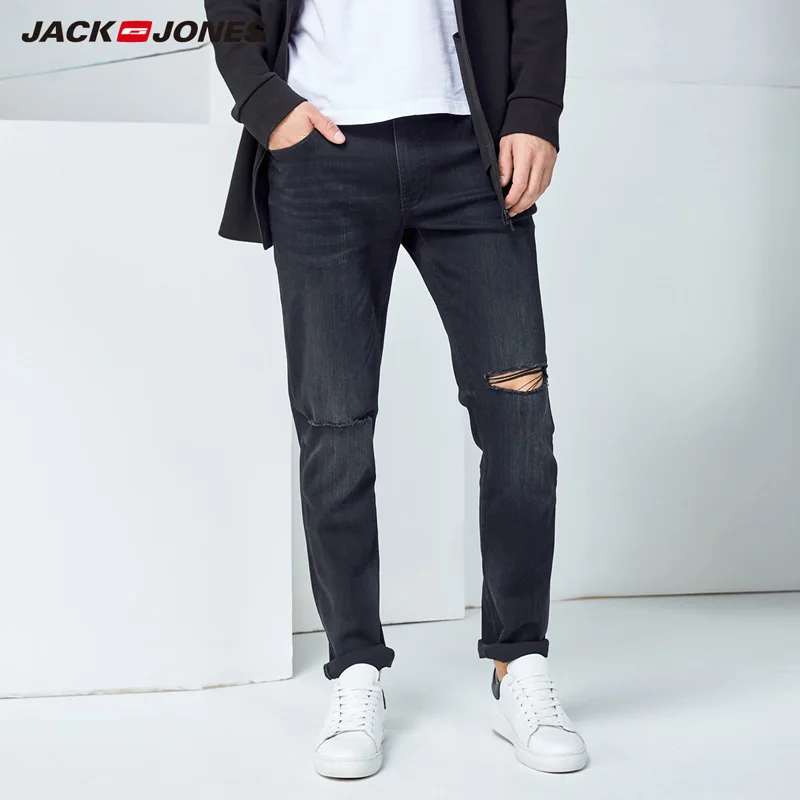 Jack Jones Бренд 2018 Новинка Мужский Джинсы с Хлопка 71% Ткань Эластичная Нательный