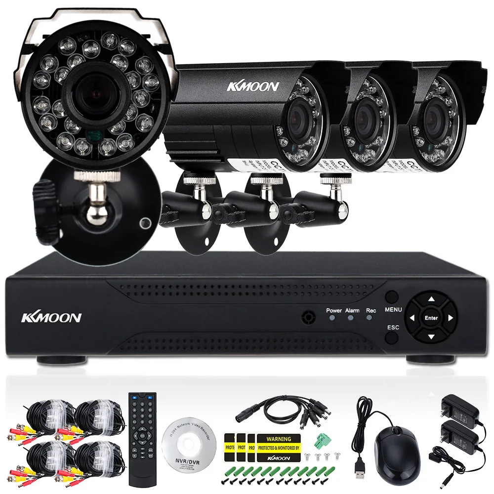KKMOON 8 CH CCTV системы 720 P AHD DVR Комплект HDMI 4 шт. 1,0 мегапикселей IR водонепроницаемые камеры домашняя система видеонаблюдения комплект