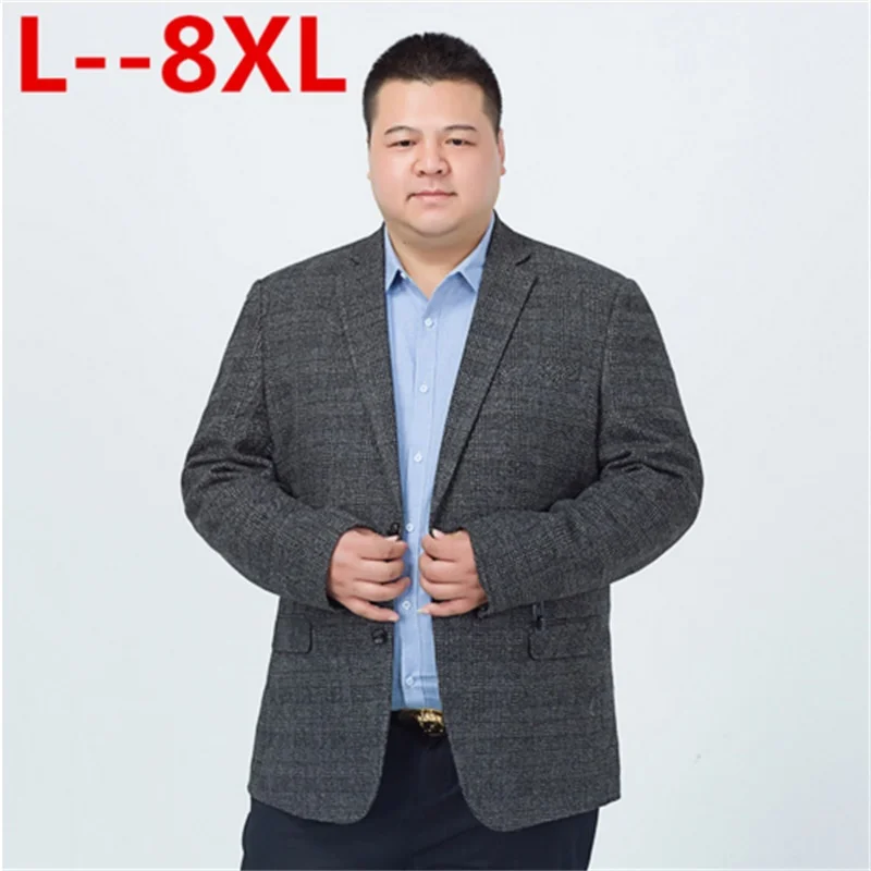 Мужской Хлопковый Блейзер большого размера 10XL 8XL 6XL 5XL 4XL|Мужские куртки| |