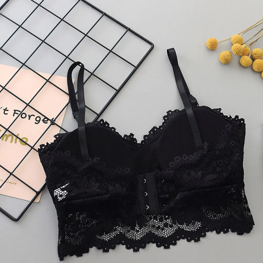 Кружевное нижнее белье для женщин тонкий пикантный модный топ на бретельках с