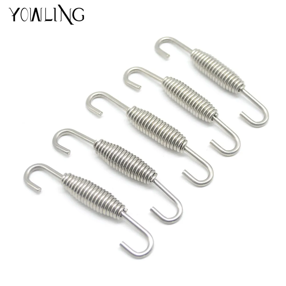5pcs/lot Tension Spring With Hook extension For Tensile Exhaust Mid Pipe Muffler Dirt bike Enduro Off Road Moto Escape | Автомобили и