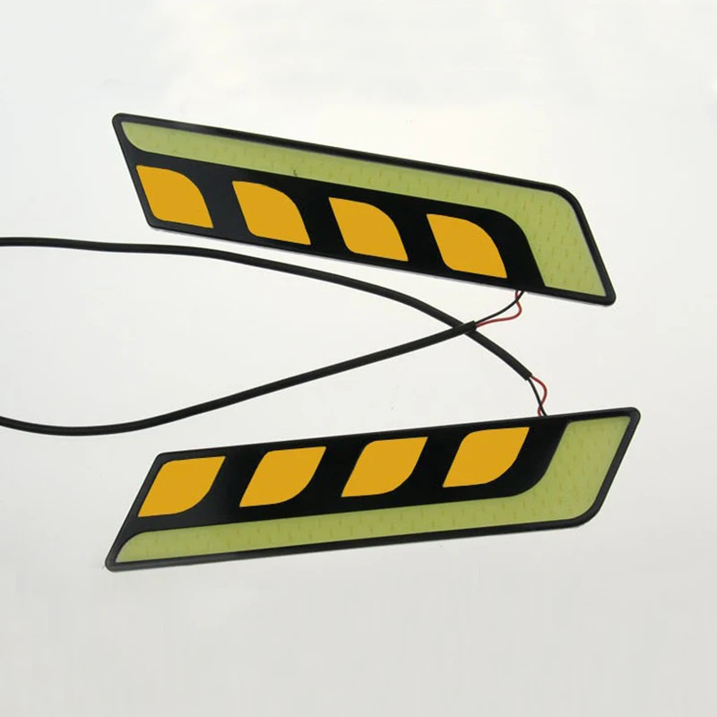 LED DRL сплава alu автомобили днем Бег свет Водонепроницаемый COB Белый Цвет дневной +