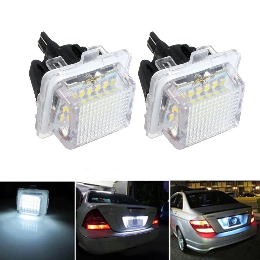 2 шт. светодиодные номерные знаки для Mercedes Benz W204 5D W212 W216 W221 C207 аксессуары белый SMD