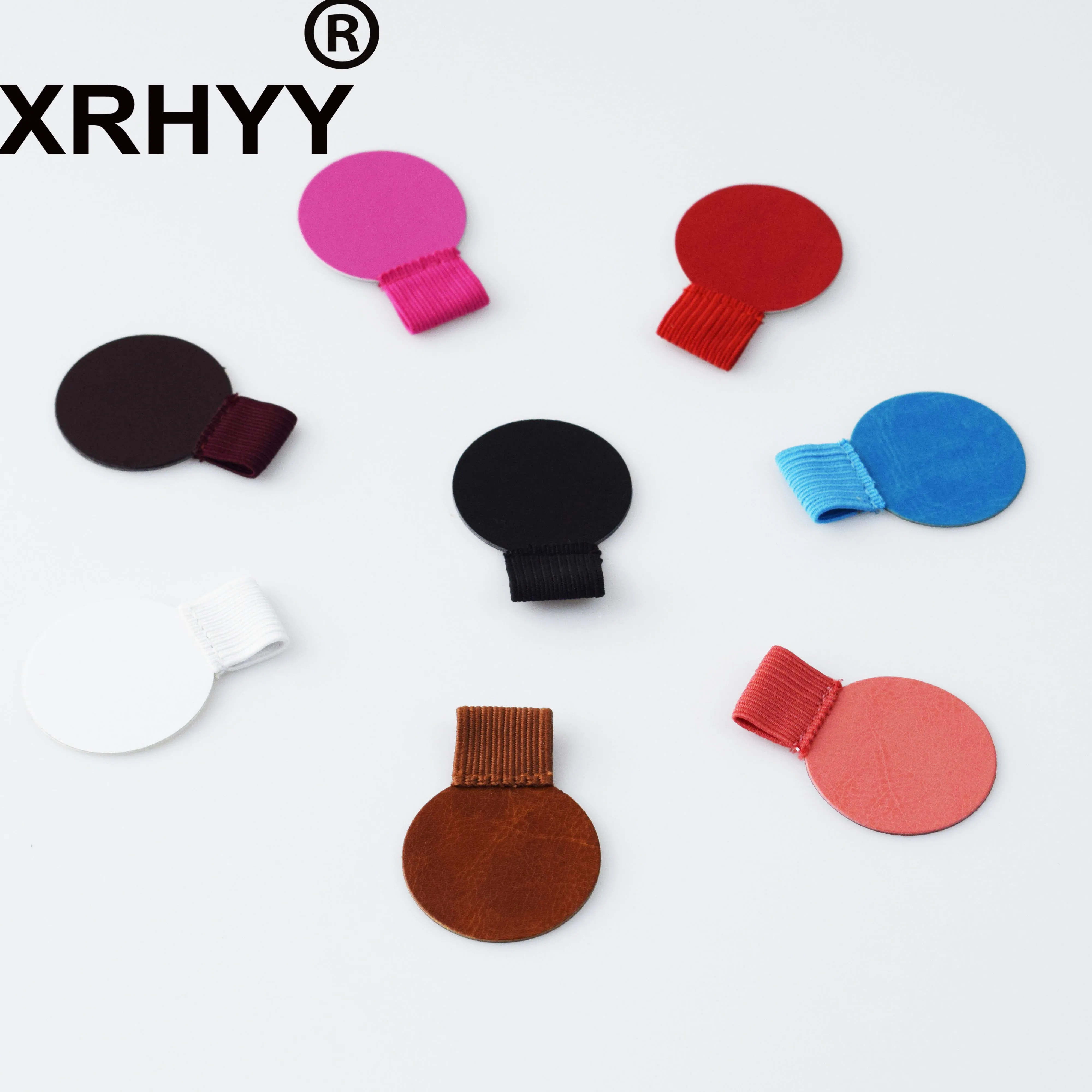 Самоклеящийся кожаный держатель для ручек XRHYY 6 упаковок с эластичным ремешком